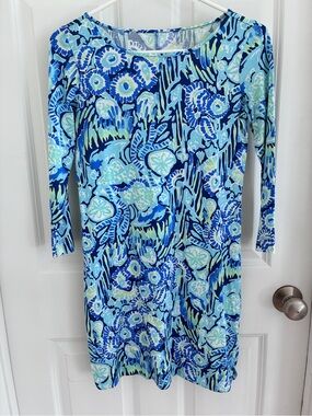 Lilly Pulitzer Blue Multi Floral Dress XXS